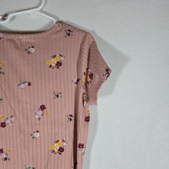 BTween Girls Shirt Pink, floral, Size 10 3/4 Sleeve medium - Picture 9 of 11